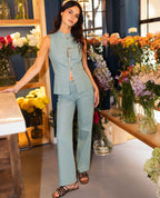 Pantalon Break in - Bleu
