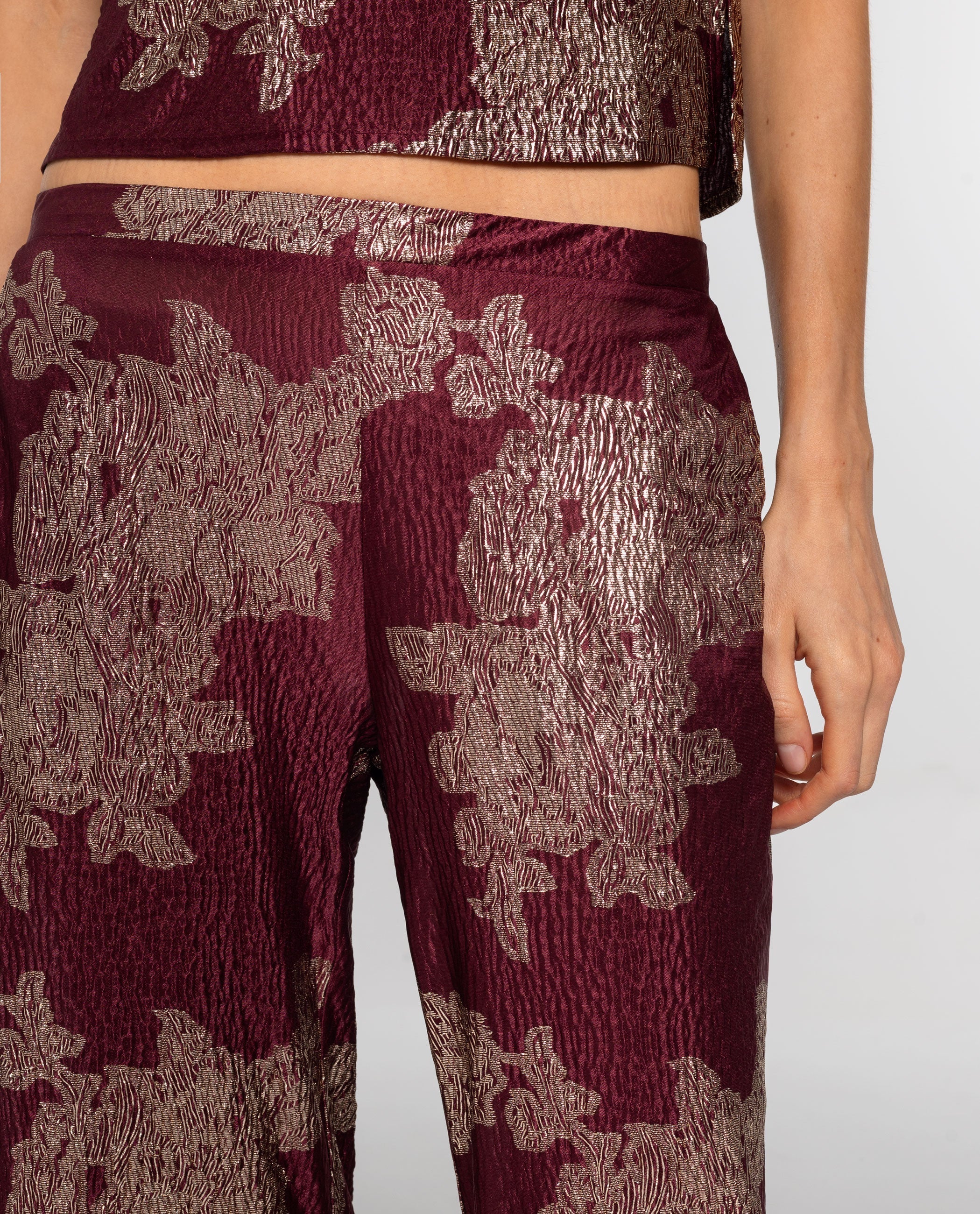 Pantalon Ruby Bloom - Bordeaux