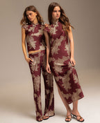 Pantalon Ruby Bloom - Bordeaux