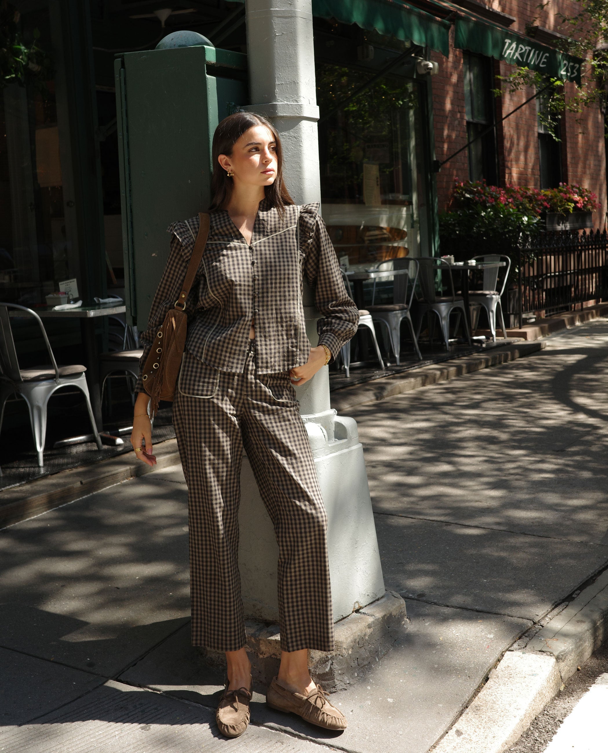 Pantalon First Coffee - Carreaux