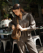 Pantalon First Coffee - Carreaux