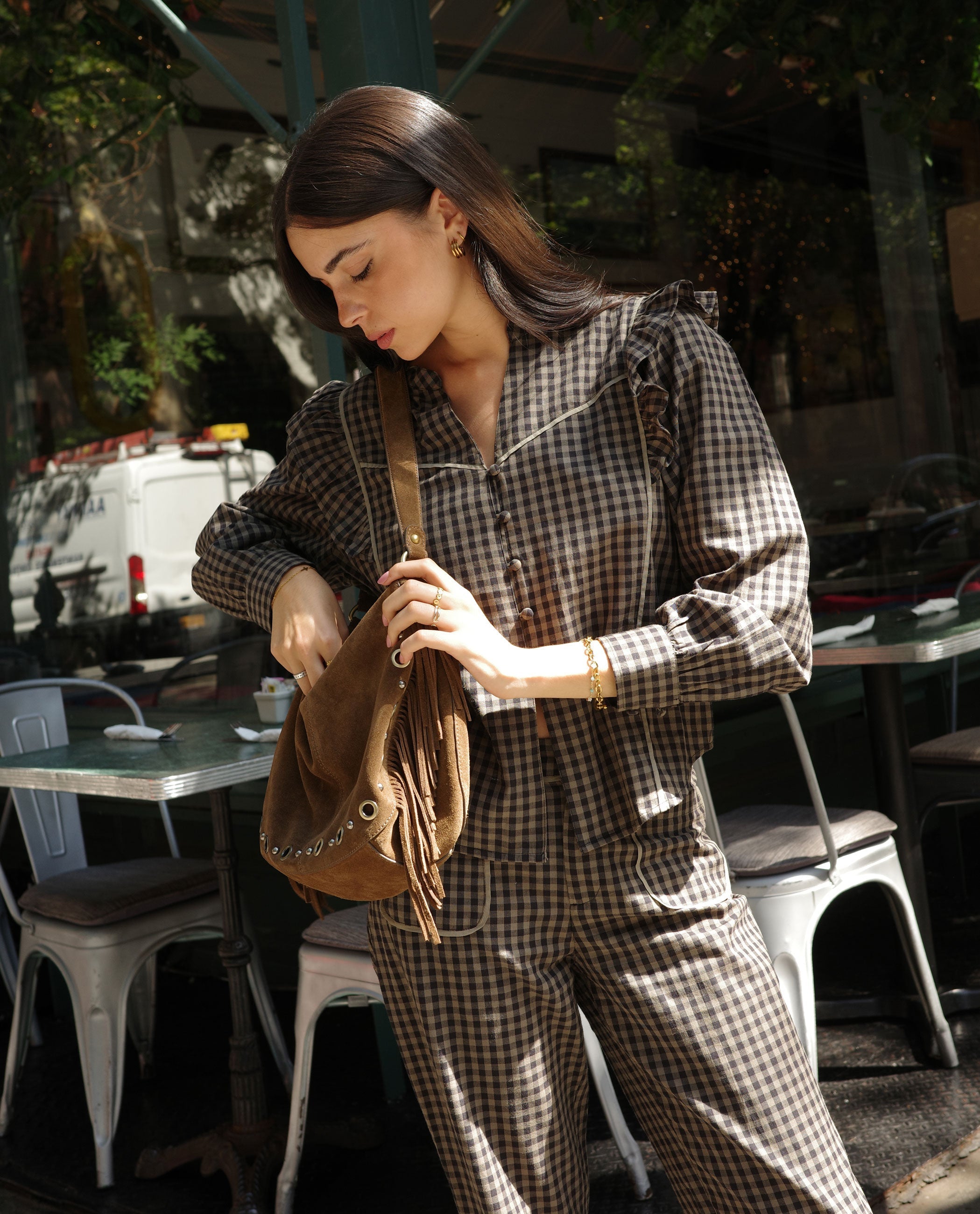 Pantalon First Coffee - Carreaux