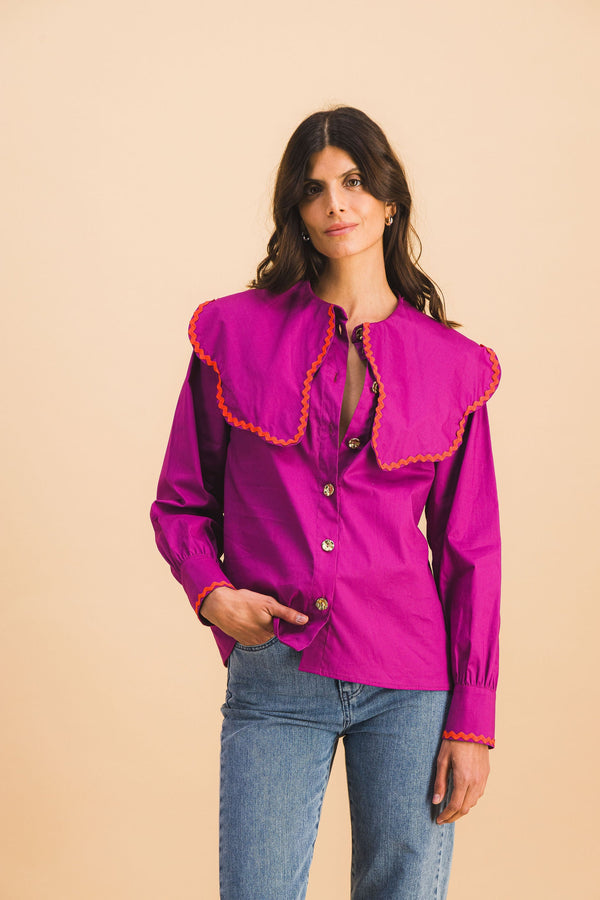 Chemise Col Violet