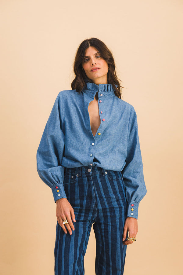 Chemise Josette Denim Clair
