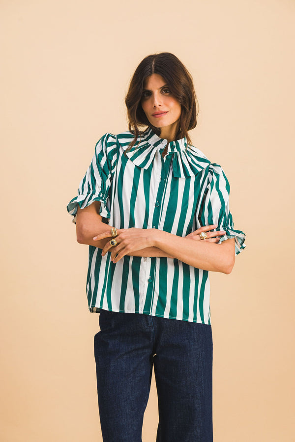 Chemise Coline Green Lines
