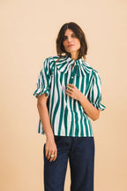 Chemise Coline Green Lines
