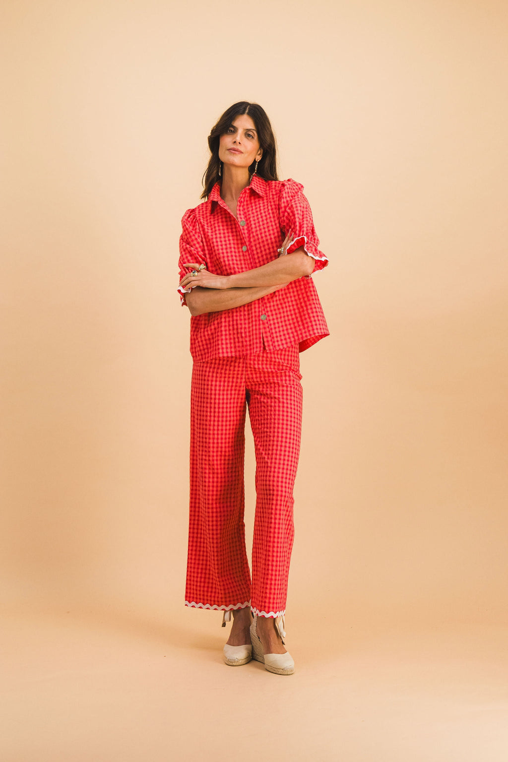 Chemise Jim Carreaux Rouges