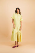 Robe Clemence Carreaux Jaune