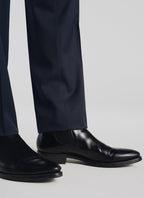 Fursac - Pantalon Costume Serge Unie S'140 Naturel Stretch - Marine