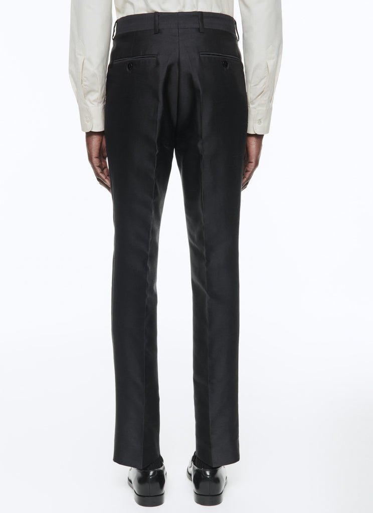 Fursac - Pantalon Noir En Coton Et Soie