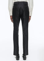 Fursac - Pantalon Noir En Coton Et Soie