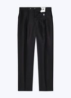 Fursac - Pantalon Noir En Coton Et Soie