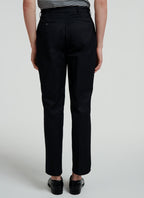 Fursac - Pantalon Chino Large En Gabardine De Coton Noir
