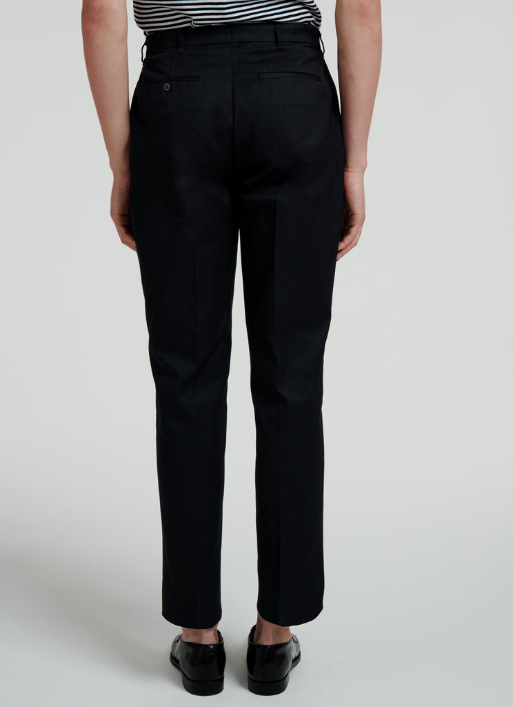 Fursac - Pantalon Chino Large En Gabardine De Coton Noir