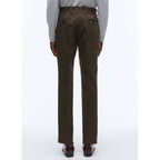 Fursac - Chino En Gabardine De Coton Marron