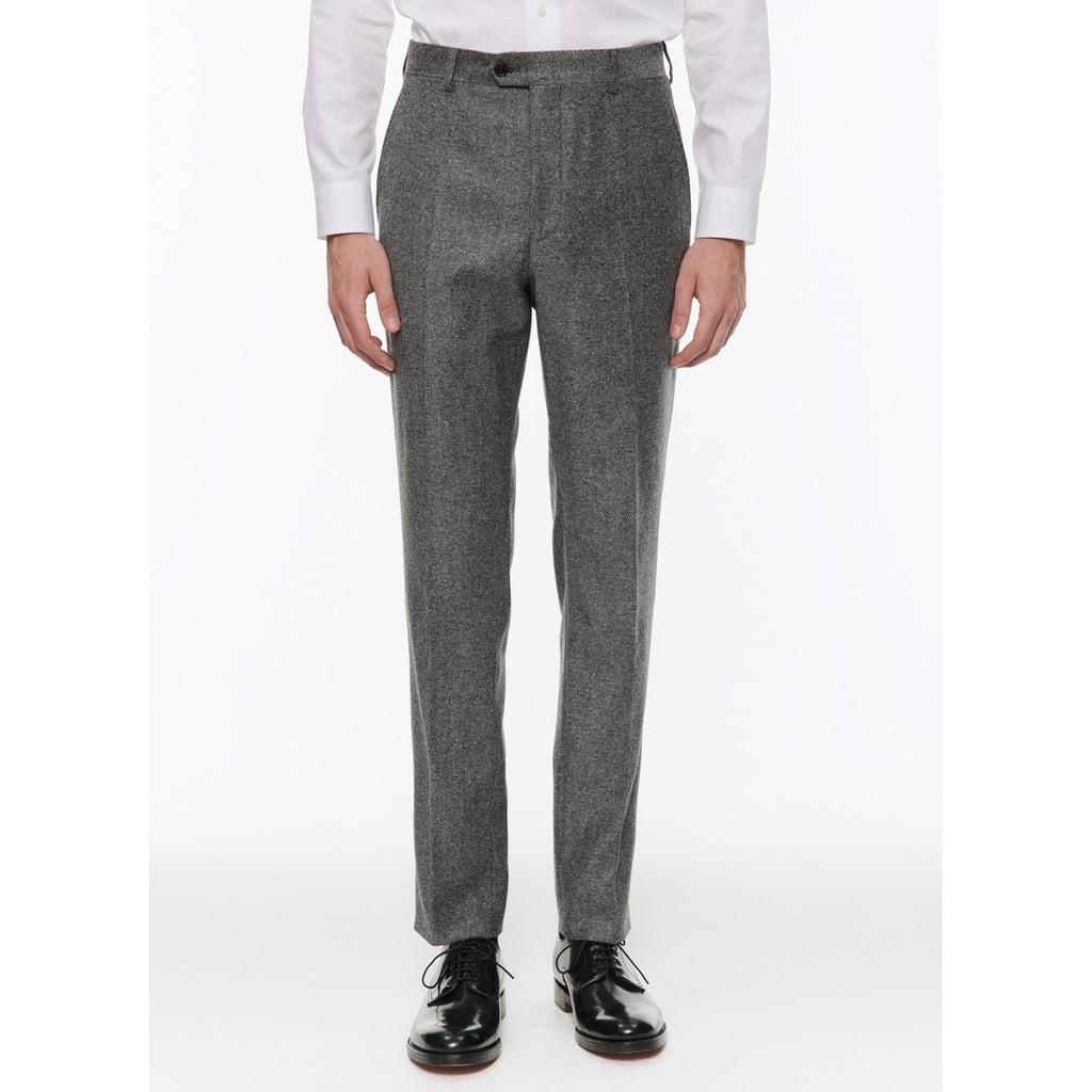 Fursac - Pantalon En Tweed De Laine Gris