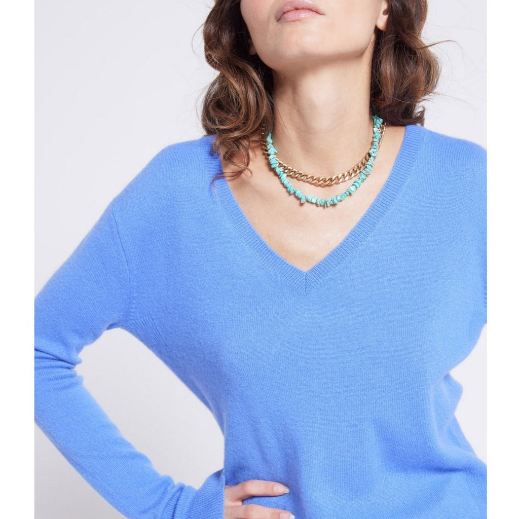 Notshy - Pull Cachemire - Bleu Mediterranee