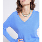 Notshy - Pull Cachemire - Bleu Mediterranee