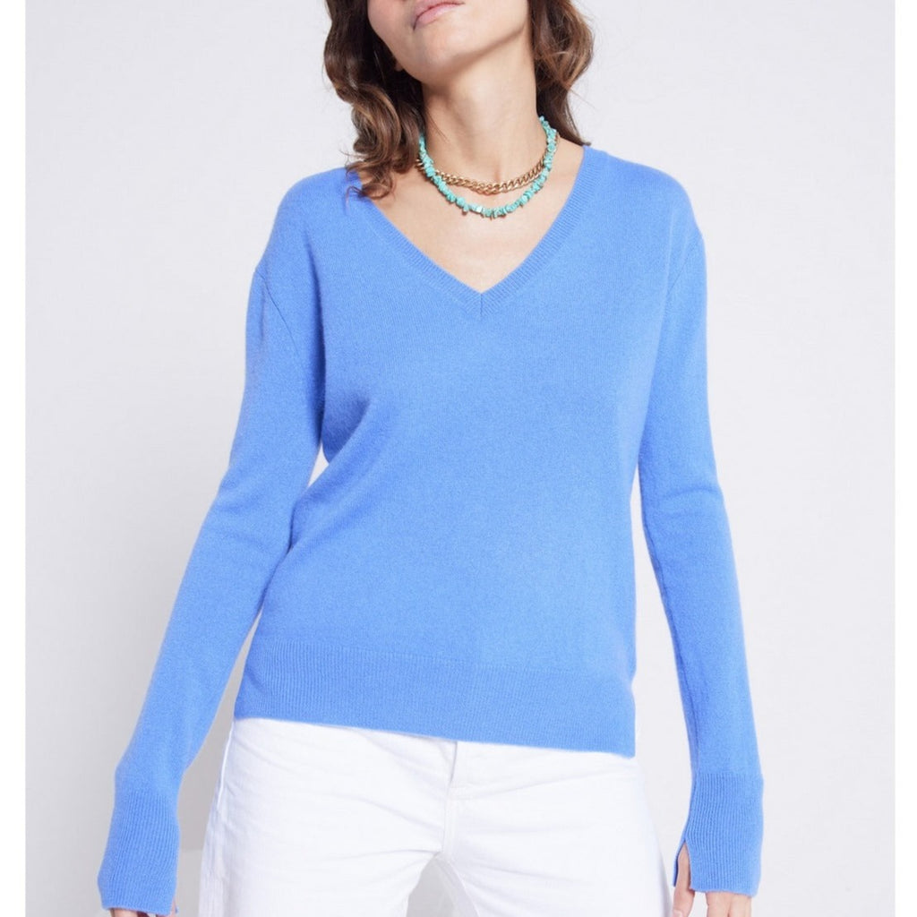 Notshy - Pull Cachemire - Bleu Mediterranee