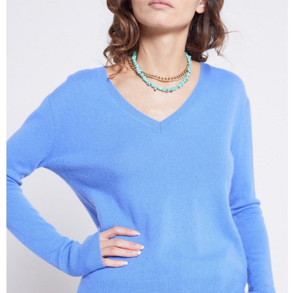 Notshy - Pull Cachemire - Bleu Mediterranee
