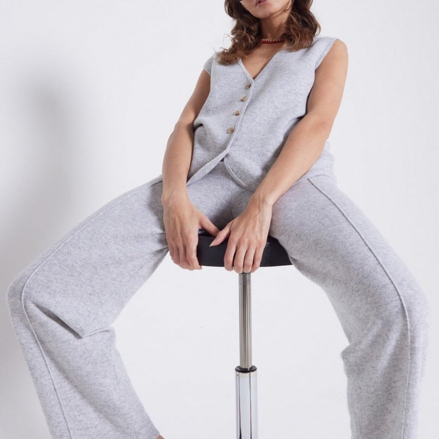 Notshy - Gilet Costume Cachemire Yolanda - Gris Intemporel