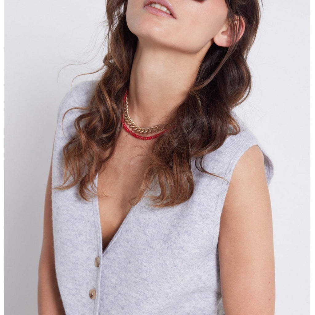 Notshy - Gilet Costume Cachemire Yolanda - Gris Intemporel