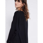 Notshy - Pull Poncho Cachemire Agnes - Noir Saisissant