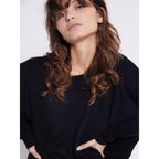 Notshy - Pull Poncho Cachemire Agnes - Noir Saisissant