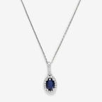 Pendentif "Courtoisie" Diamant 0,0,09/24 Saphir 0,6
