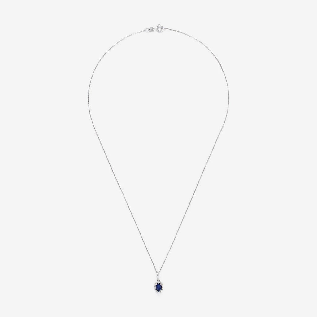 Pendentif "Courtoisie" Diamant 0,0,09/24 Saphir 0,6