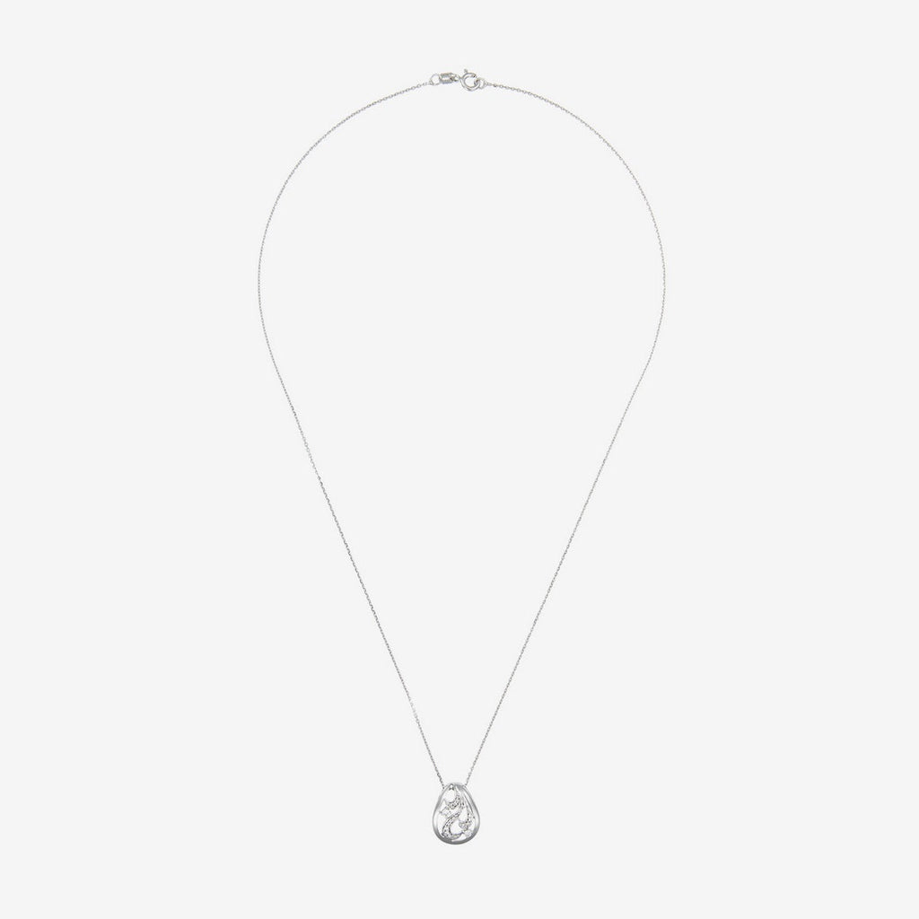 Pendentif "Kanagawa" - Or Blanc 375/1000