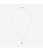 Pendentif "Larme De Saphir" - Diamants 0,01Ct/4 Saphir 0,34Ct - Or Blanc