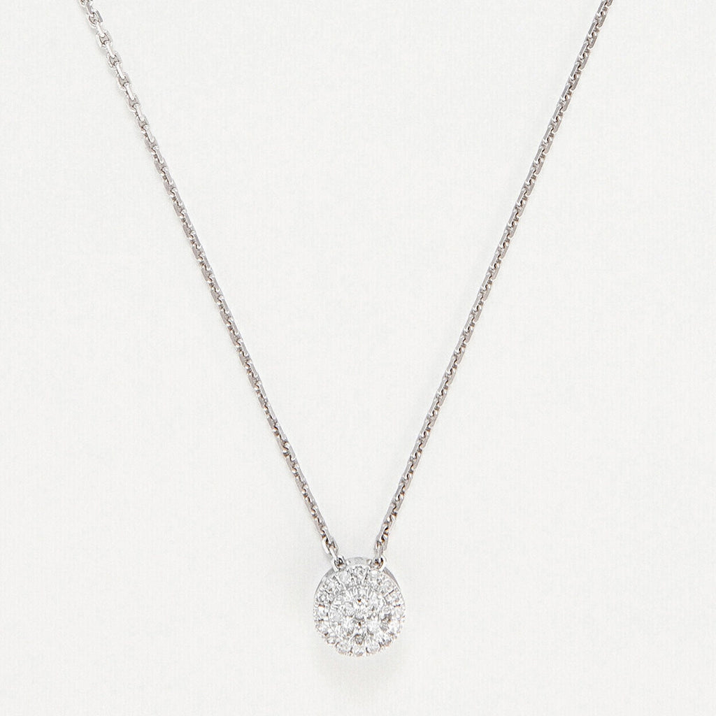Pendentif "Mon Brillant" D: 0,12/25 - Or Blanc 375/1000