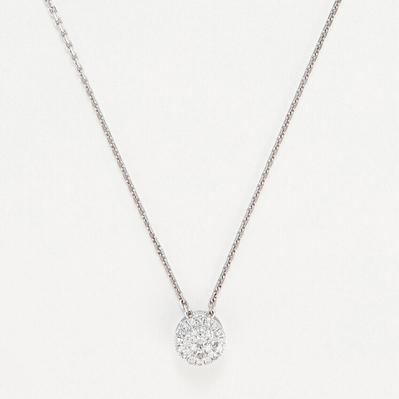 Pendentif "Mon Brillant" D: 0,12/25 - Or Blanc 375/1000