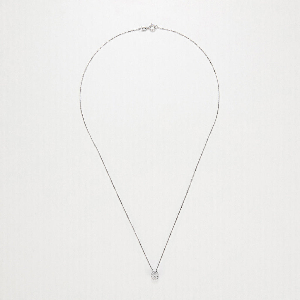 Pendentif "Mon Brillant" D: 0,12/25 - Or Blanc 375/1000