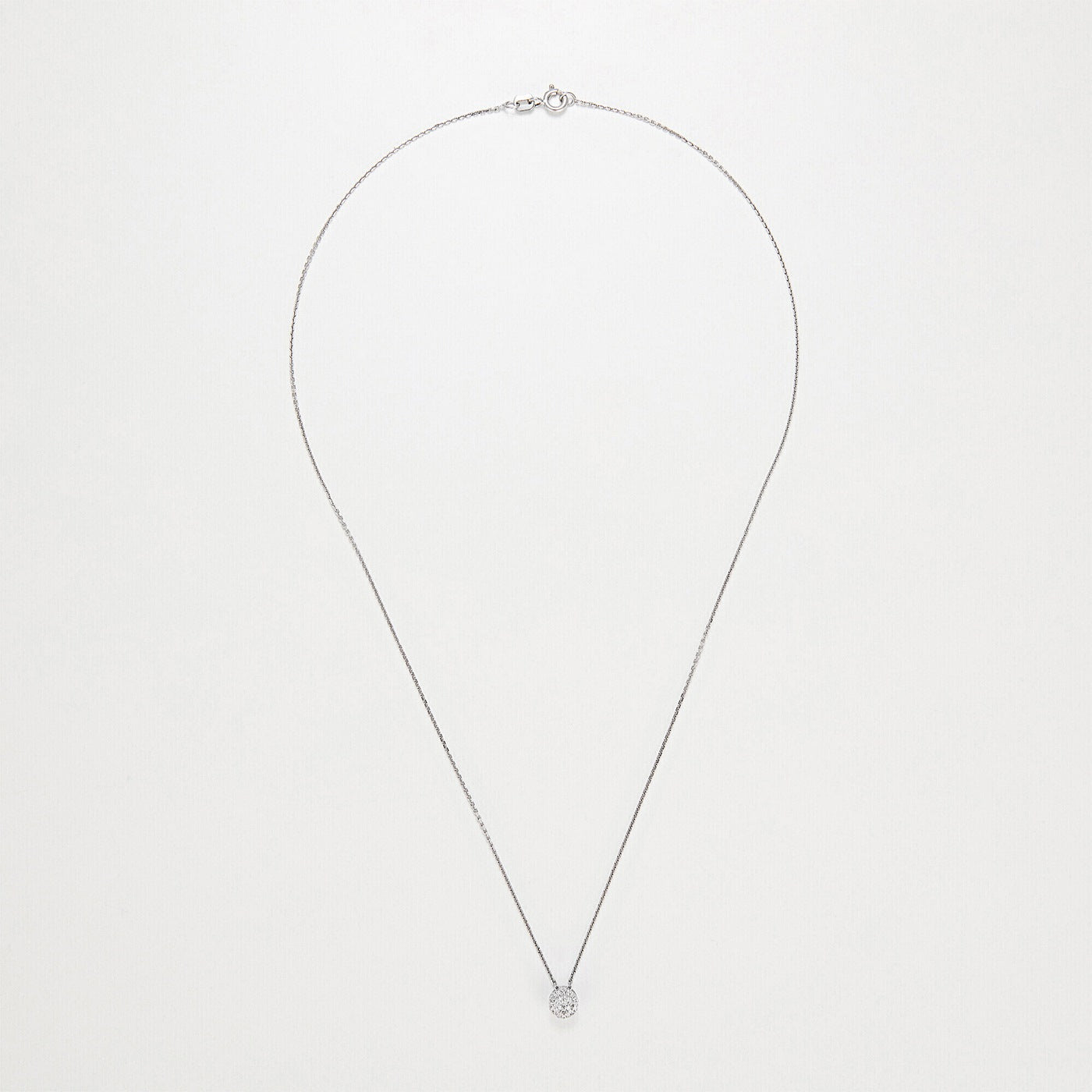 Pendentif "Mon Brillant" D: 0,12/25 - Or Blanc 375/1000