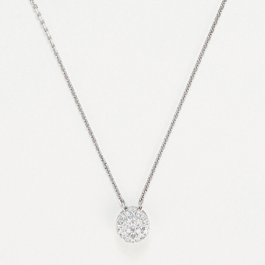 Pendentif "Mon Brillant" Diamants : 0,12/25 - Or Blanc