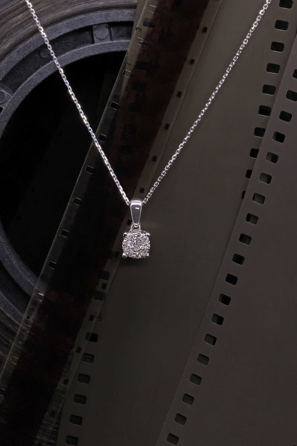 Pendentif "Brillant Lucia" Diamants: 0,27Ct/10