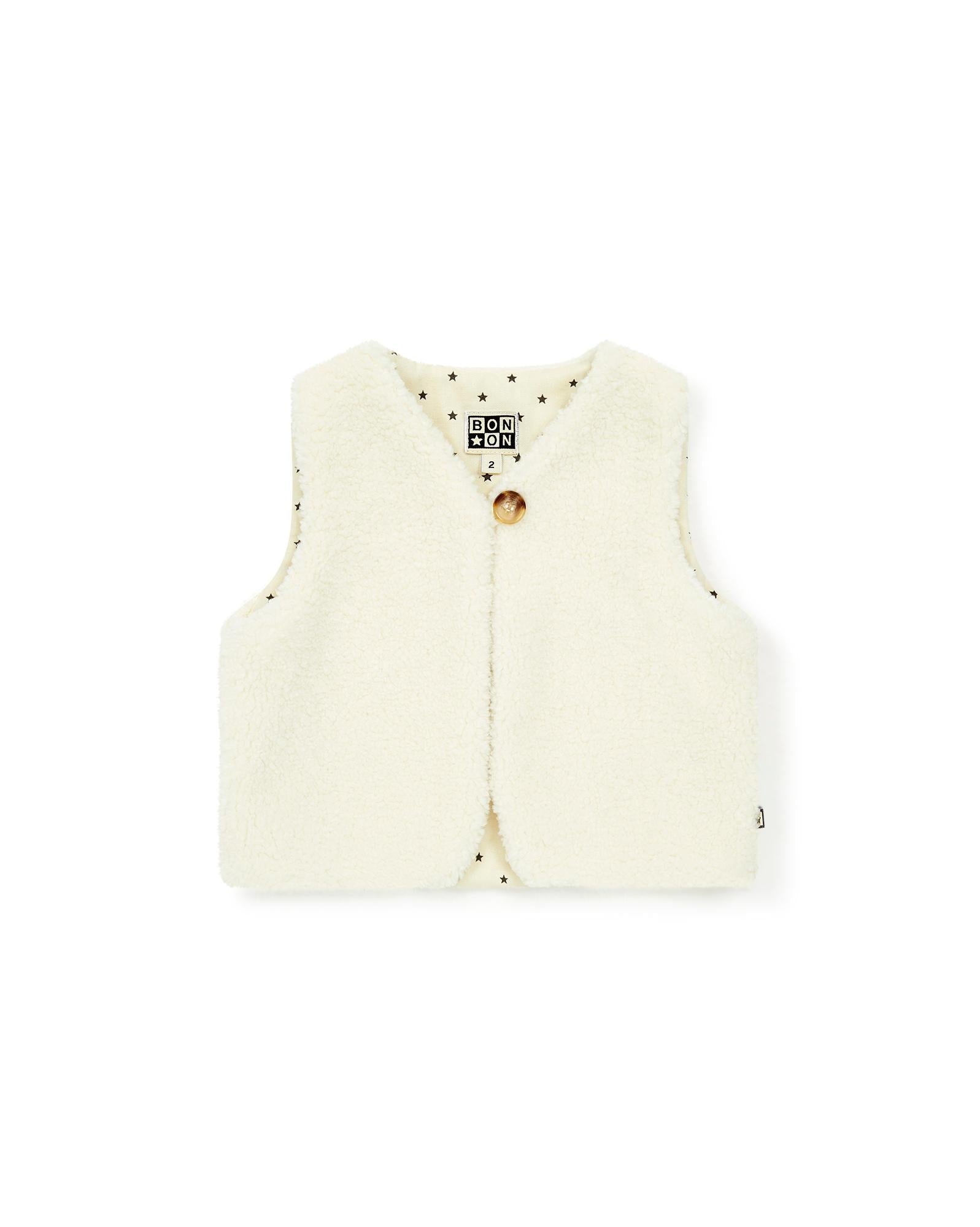 Gilet Sans Manche - Betibb Beige Bébé Polaire