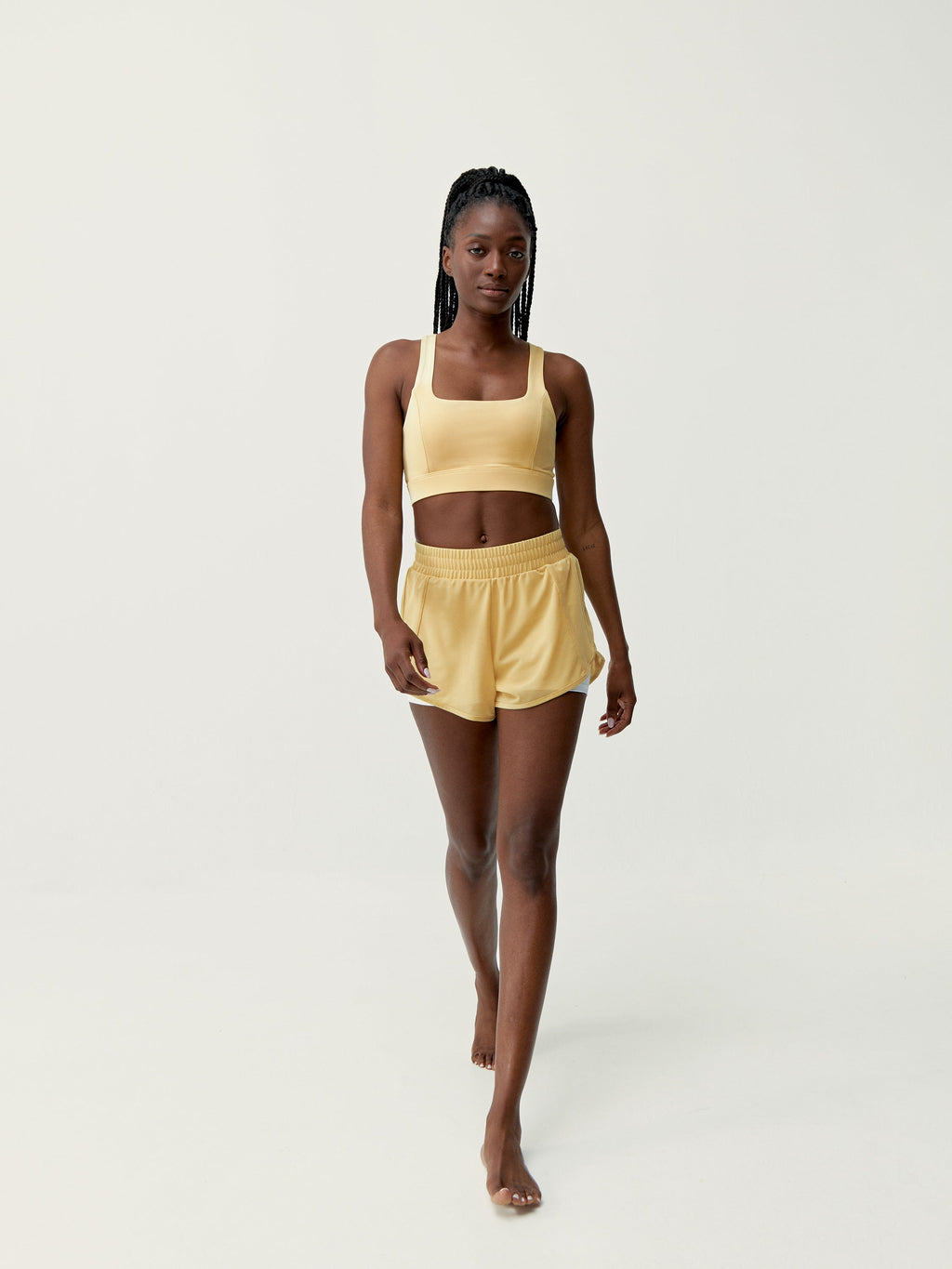 Short Padma 2.0 - Jaune Doux/Blanc - Femme