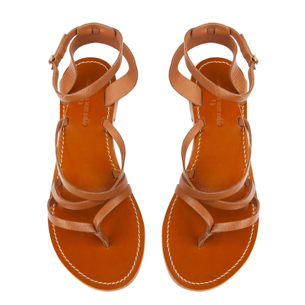 Couleur Pourpre - Sandales Pahlavas - Camel
