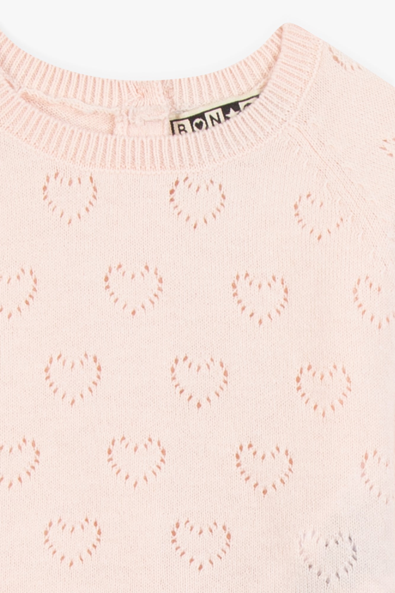 Ensemble - Naissance Rose Bébé Cœur Ajouré