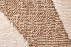 Tapis aspect jute motif abstrait doux  : PAL9489BLA PALMA