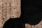 Tapis naturel avec motif en relief noir : PAL9489NOI PALMA