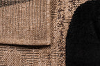Tapis naturel avec motif en relief noir : PAL9489NOI PALMA