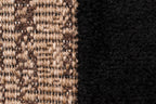 Tapis naturel avec motif en relief noir : PAL9489NOI PALMA