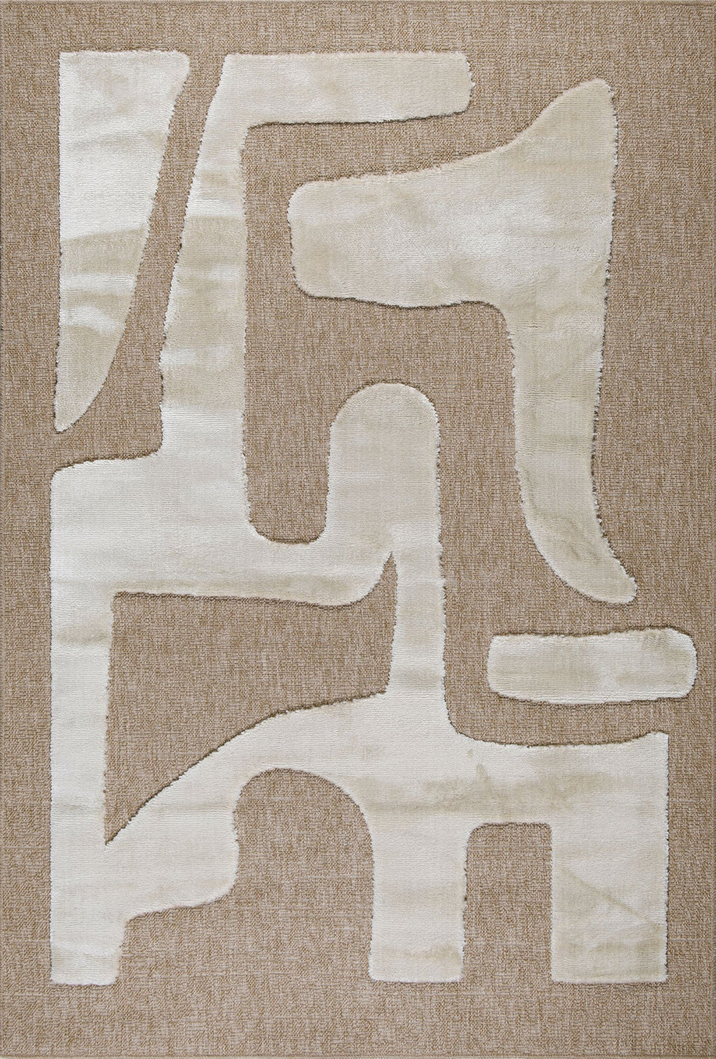 Tapis Palma 9491 - Motif Graphique - Blanc - Intérieur