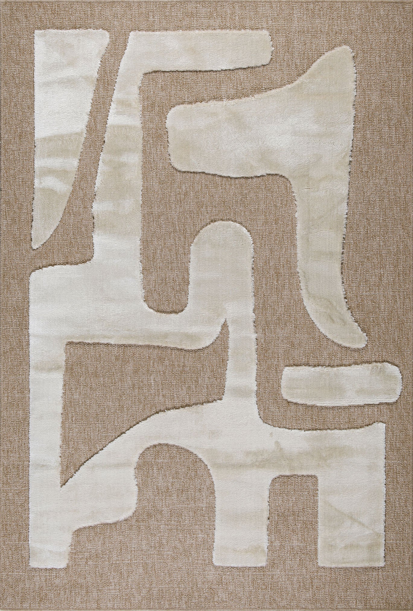 Tapis Palma 9491 - Motif Graphique - Blanc - Intérieur