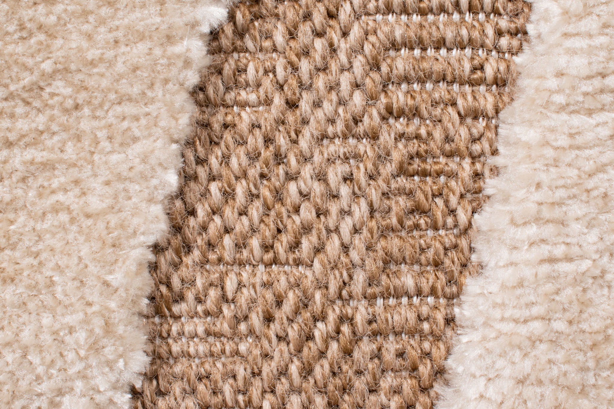 Tapis rustique avec motif en relief beige : PAL9491BLA PALMA