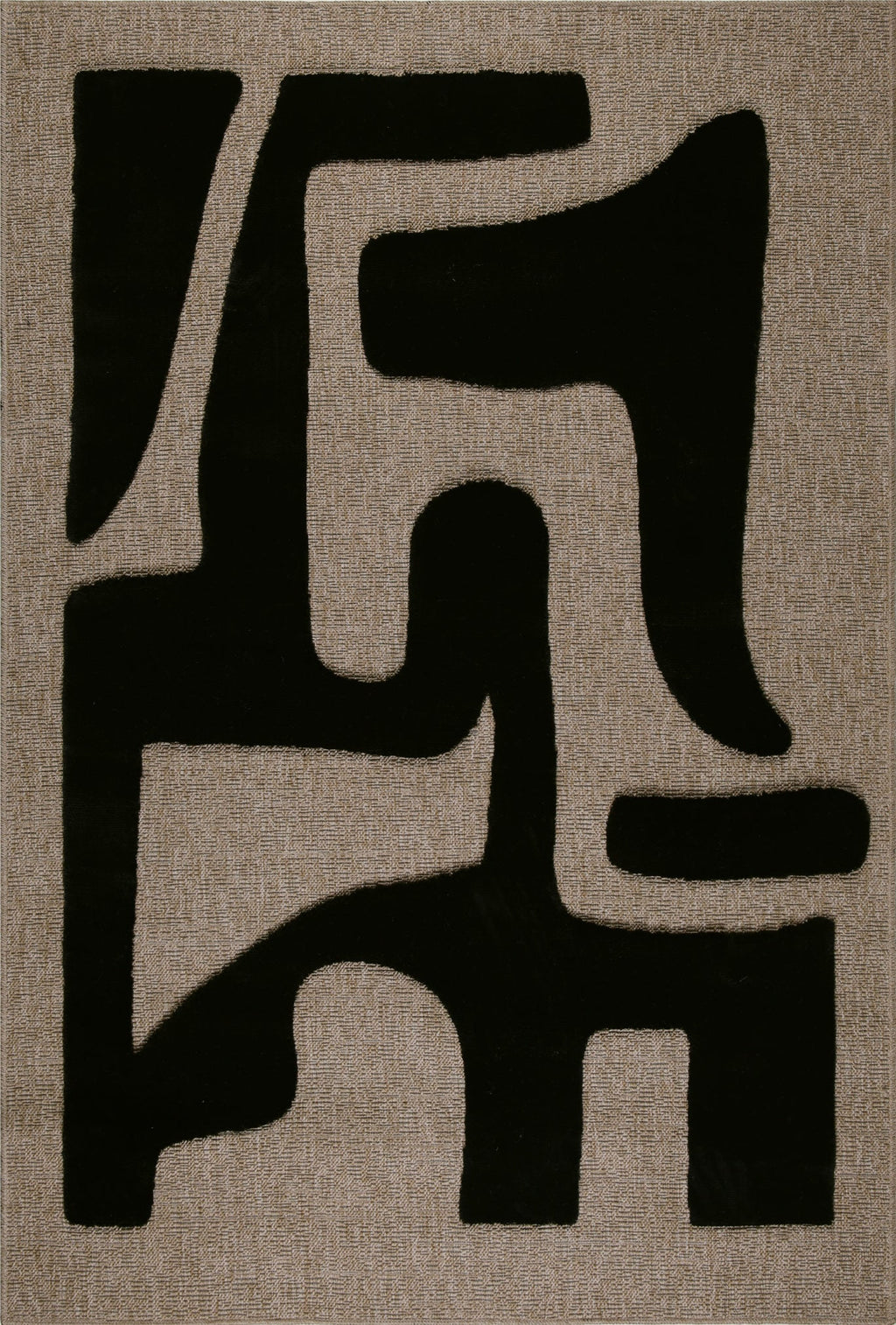 Tapis Palma 9491 - Motif Graphique - Noir - Intérieur
